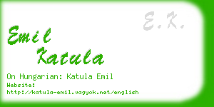 emil katula business card